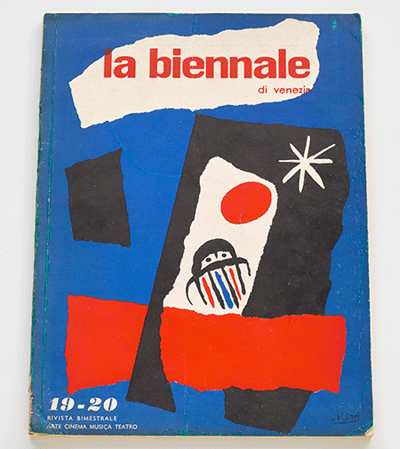 Joan Miró, La Biennale de Venezia catalogue cover, 1954. Artwork: Succession Miró/ADAGP, Paris and DACS, London 2022
